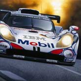 Painting of Porsche 911 GT1 that won Le Mans in 1998.