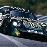 Painting of the Newcastle United Lister Storm that raced at Le Mans in 1997.